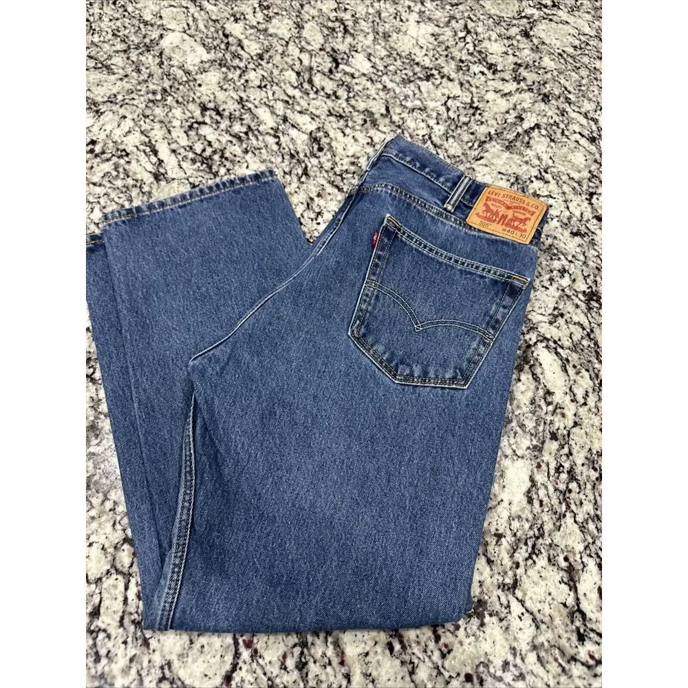 Levi's Men's Straight Jeans Blue Cotton 40x30 505 Original Fit Jeans 2nd